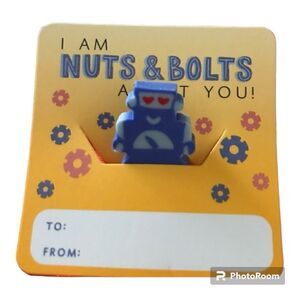 🌼🌼Valentine eraser & card kit Nuts and bolts NWT🌼🌼
